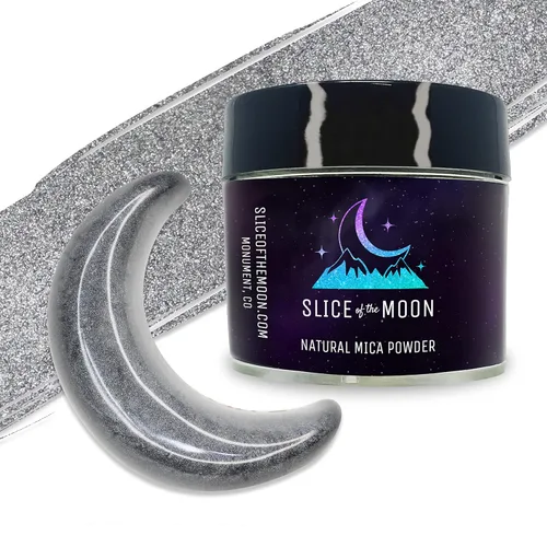 Miniatura 10 de Slice of the Moon Polvo de mica mineral natural verde iridiscente, 0.88 oz (25 g) para uso personal o profesional - cosméticos, proyectos