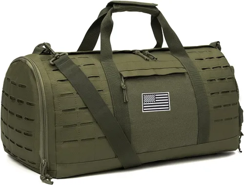 QT&QY Bolsa táctica militar de 40 litros para hombre, bolsa de gimnasio, bolsa de viaje, bolsa de entrenamiento con compartimento para zapatos,