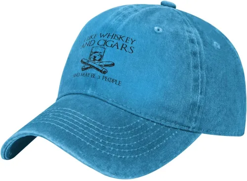 Miniatura 53 de Philysonic Funny Hat I Like Whisky and Cigars and Maybe 3 People Sombreros para Hombres Gorras de Béisbol Gorras Ajustables