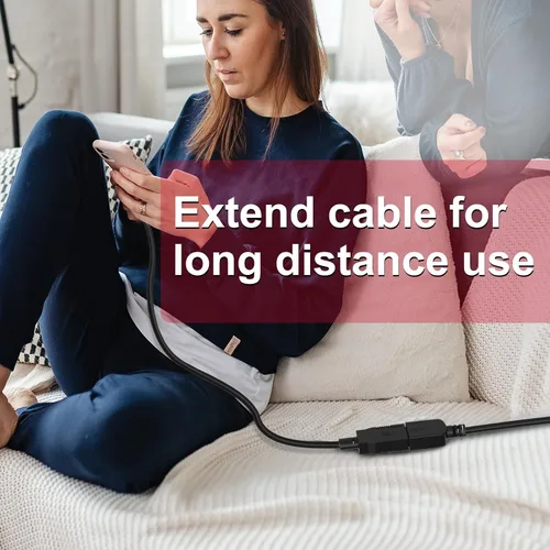 Miniatura 4 de SSSGRGB - Cable de extensión USB 3.0 de 5 pies, cable de extensión USB macho a hembra, transferencia de datos de 5 Gbps y carga para teclado, mouse