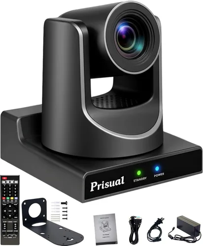 Miniatura 12 de Cámara PTZ Ultra 4K PRO NDI Prisual Gen 5, SDI HDMI USB IP con zoom óptico 20x 1/1.8" UHD CMOS 8.42MP, cámara PTZ 4K 60fps con seguimiento