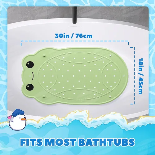 Miniatura 9 de UNEEDE Tapete de baño para niños, tapete de ducha antideslizante para niños pequeños, superficie antideslizante lavable, tapete de goma suave