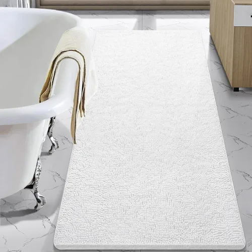 Miniatura 22 de LOCHAS Alfombra de Baño de Lujo Lanuda Tapete de Baño 24 x 17 Pulgadas, Alfombras de Baño Lavables Antideslizantes para Baño y Ducha, Alfombras