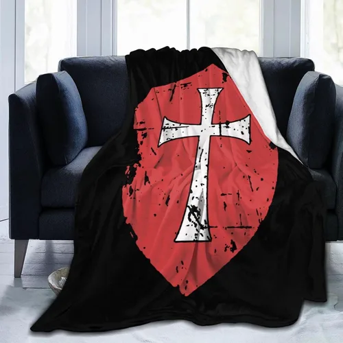 Miniatura 6 de Crusader Knights Templar Cross - Manta térmica, ligera, súper suave y cálida para todas las estaciones, para sofás