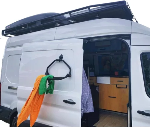 Malo'o Rejilla de secado para caravana, furgoneta, barco con ventosa, estante de secado portátil para trajes de neopreno, toallas y equipo de
