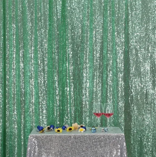 Miniatura 67 de Poise3EHome Cortina de Fondo de Lentejuelas Azul Bebé, Cortina de Fondo de Fotografía de Lentejuelas de 8 pies x 10 pies para Decoración de Fiestas