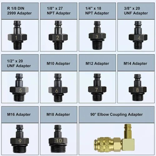 Miniatura 7 de JoyFans Herramienta probadora de presión de aceite, kit de medidor de presión de aceite de 0-140PSI para sistema de combustible, sensor mecánico