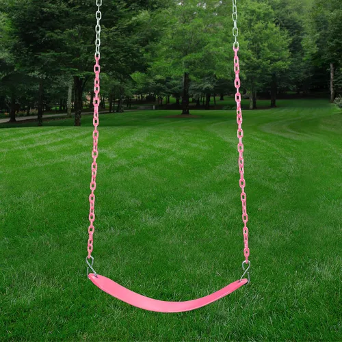 Miniatura 2 de Gorilla Playsets 04-0002-PK/PK Cinturón oscilante de lujo con cadenas recubiertas - Algodón de azúcar con cadenas rosadas