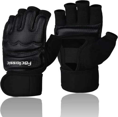 Guantes de boxeo de kickboxing, guantes de boxeo para hombres, mujeres, niños, medio dedo, saco de boxeo, guantes de lucha para hombres y mujeres,