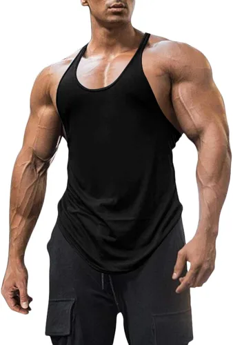 Camisetas sin mangas de algodón para hombre, ajuste seco, gimnasio, culturismo, entrenamiento, fitness, sin mangas, musculares