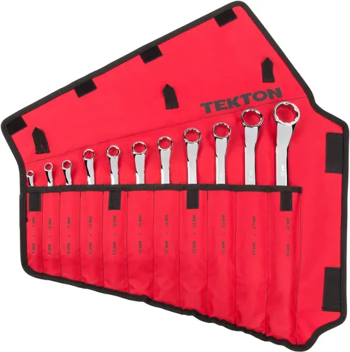 Miniatura 21 de TEKTON WBE24411 - Juego de llaves de extremo de caja con soporte de 45 grados, 11 unidades (6-32 mm)
