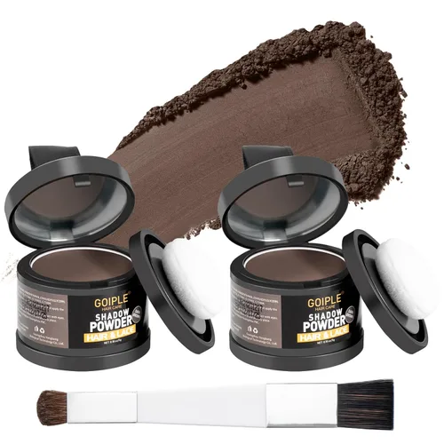 Miniatura 14 de Polvo de cobertura de raíces en polvo para mujeres, tinte de cabello para retoque de raíces para puntos calvos, cejas, línea de barba, fibras