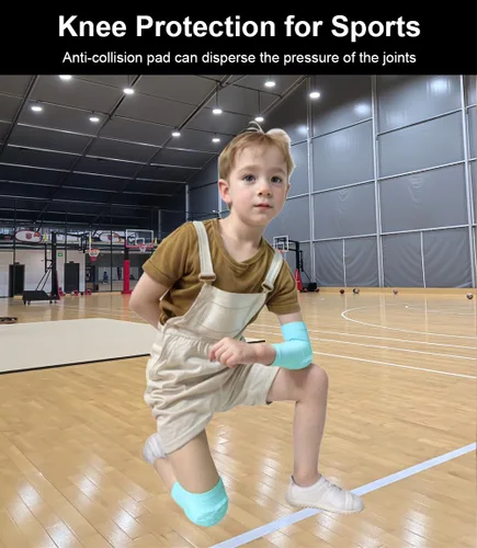 Miniatura 2 de Rodilleras de baloncesto para niños, rodilleras de voleibol, mangas de baloncesto con panal de abeja, mangas de béisbol para niños y niñas, Azul