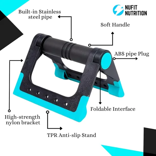 Miniatura 4 de NuFit - Asas de flexión portátiles para viajes Barras de empuje de viaje para entrenamiento de hotel, piso de casa y gimnasio, estructura