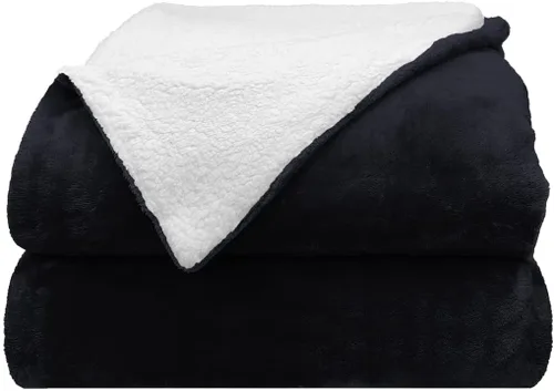 Miniatura 6 de Comfort Lab Manta reversible de franela Sherpa – Elegante manta mullida para sofá y decoración del hogar – Anti frisado no se desprende, acogedora