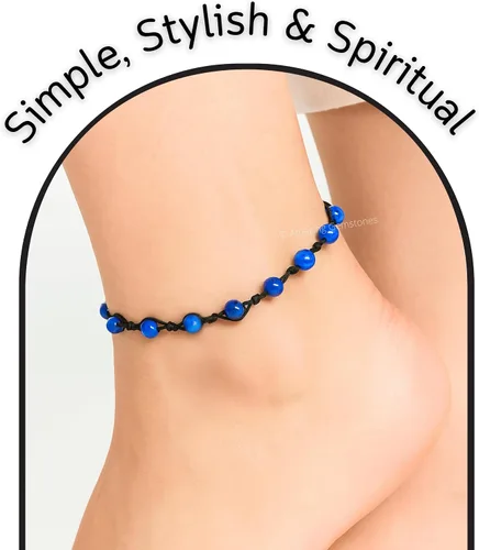 Miniatura 16 de Amazing Gemstone Crystal Anklet Ankle Bracelets for Women - Waterproof Beaded Healing Crystal Anklets, Plus Size Chakra Gemstone Bead Anklet