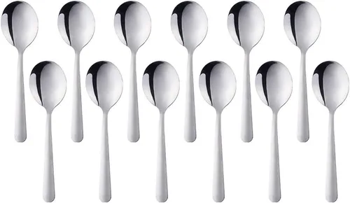 Miniatura 16 de Juego de 12 cucharas de café, mini cucharas de café, cucharas de café expreso de acero inoxidable, cucharas pequeñas para postre, té, aperitivo, 4.5