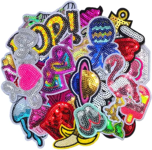 Miniatura 2 de Lentejuelas para coser o planchar en parches bordados para ropa, vestido, sombrero, pantalones, zapatos, cortina, decoración de costura (equinas-2)