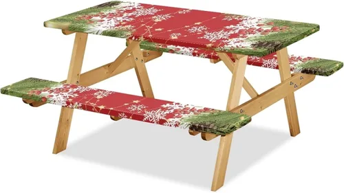 Miniatura 15 de Juego de 3 piezas de mantel de picnic con hojas de arce de pavo y girasol, lavable a máquina, fácil de instalar, funda para mesas y asientos Girasol