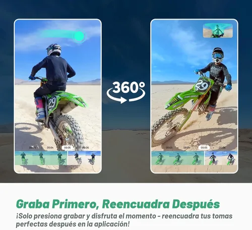 Miniatura 7 de AKASO 360 Cámara de acción resistente al clima de 360° - Video 360 de 5.7K con sensores de 1/2 pulgada de 48 MP, foto 360 de 72 MP, 360-SuperSmooth