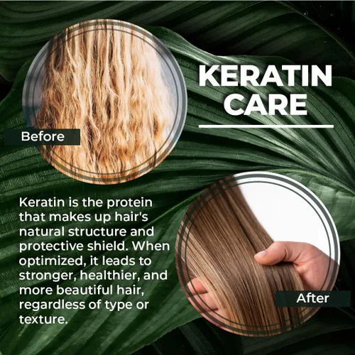 Miniatura 4 de KERARGANIC Set de tratamiento de queratina orgánica sin formaldehído (32 oz/32.0 fl oz), ingredientes naturales, elimina el encrespamiento, reduce