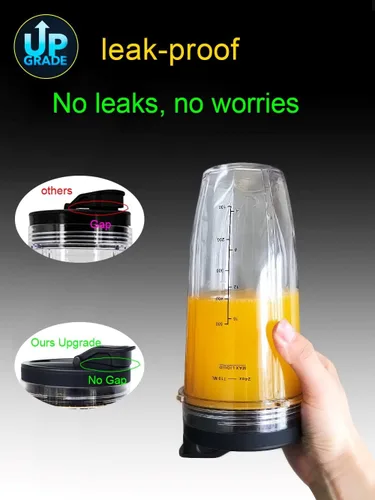 Miniatura 4 de Cuchilla de repuesto para licuadora y accesorios de vaso de 24 onzas con tapa, solo compatible con Nutri Ninja SS150, SS151, SS300, SS350, SS351
