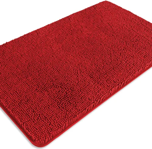 Miniatura 648 de Alfombra de baño pequeña de 12 x 18 pulgadas, lavable y absorbente, antideslizante, alfombra de baño de felpilla gruesa y suave para baño, ducha