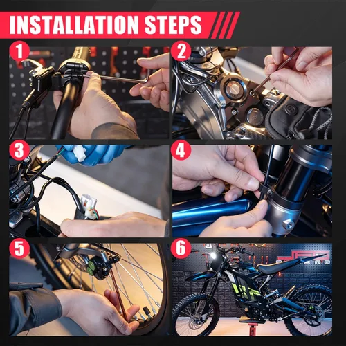 Miniatura 5 de Kit de freno trasero para motocicleta Sur Ron Dirt Bike, cilindro maestro de freno hidráulico con depósito para SurRon Light Bee Sur-Ron X/S