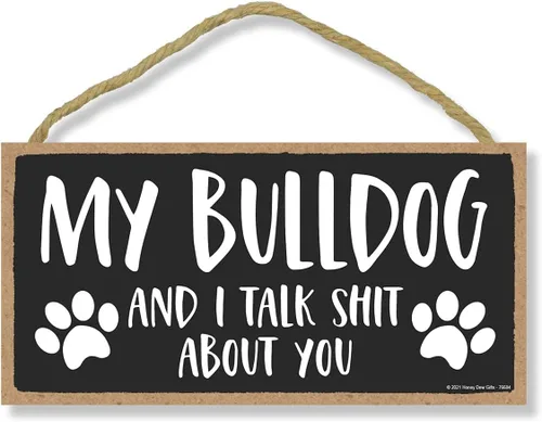 Miniatura 8 de Honey Dew Gifts My Basset Hound and I Talk Shit About You - Cartel colgante de pared, 10 x 5 pulgadas, decoración para amantes de los perros