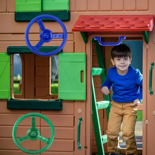Miniatura 4 de Juego de 6 volantes de plástico para parque infantil, juego de volante, juguetes para niños, casa de juegos, accesorios para casa de árbol