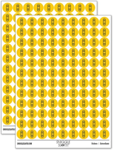 Miniatura 14 de Vendaje de lesiones médicas más de 200 calcomanías redondas - acabado mate - tamaño de 0.50 pulgadas - naranja