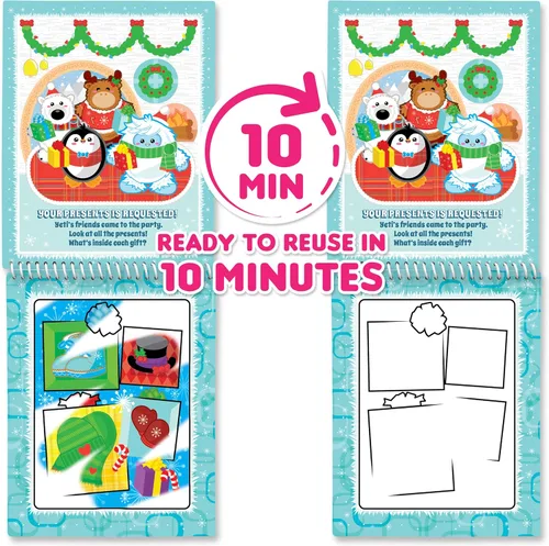 Miniatura 5 de Scentco Holiday Water Magic (2 Pack - Candy Cane & Gingerbread) - Libros de actividad reutilizables con revelación de agua gourmet patentados