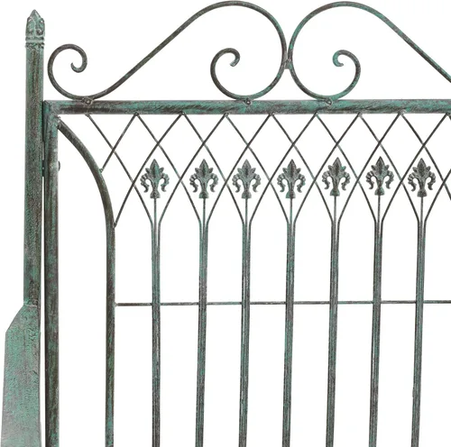 Miniatura 5 de SAFAVIEH Outdoor Collection Leah - Juego de 4 piezas de hierro forjado con pergamino victoriano, color verde oscuro antiguo