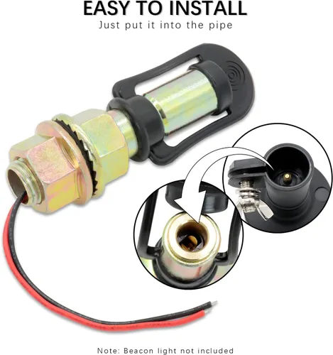 Miniatura 2 de Agrieyes Soporte de luz de baliza de tractor, montaje de metal con alambre para carretilla elevadora intermitente luz de advertencia giratoria