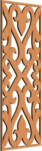 Miniatura 149 de Keene Paneles de pared decorativos de madera con calado, 9 3/8 pulgadas de ancho x 24 3/8 pulgadas de alto x 1/4 de alto, roble rojo rojo (Red Oak)