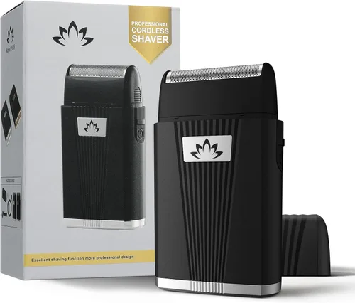 Dumite Afeitadoras calvas de aluminio para hombres, maquinilla de afeitar eléctrica de motor potente, afeitadoras de cabeza, recortadora de barba de