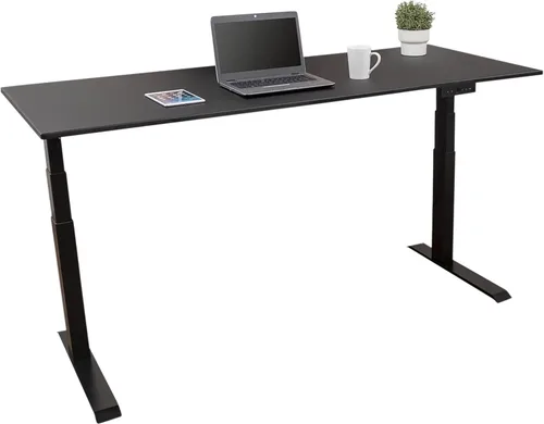 Miniatura 14 de Stand Up Desk Store Escritorio eléctrico de altura ajustable con memoria programable (marco negro/parte superior negra mate, 48 pulgadas de ancho)