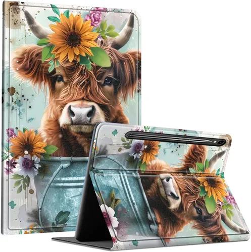 Miniatura 72 de Slim Case for Samsung Galaxy Tab S10 Lite / S10 FE / S9 FE 10.9" & Galaxy Tab S9 11", Multi-Angle Stand PU Leather Smart Folio Cover with Soft TPU