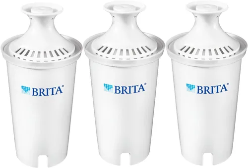 Miniatura 5 de Brita Dispensador de filtro de agua XL para grifo y agua potable con 4 filtros estándar, dura 2 meses cada uno, capacidad de 27 tazas, sin BPA, gris