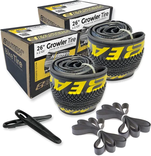 Miniatura 15 de Eastern Bikes Growler Neumático 26 x 2.125 pulgadas Kits de repuesto de neumáticos con o sin tubos interiores. Incluye herramientas. Se adapta a