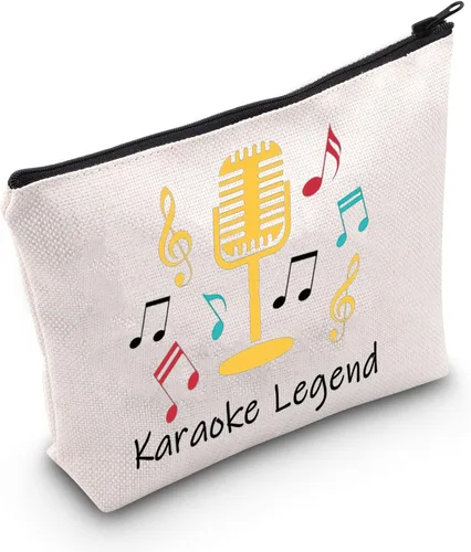 CYTING Regalo divertido para amantes del karaoke, regalo de noche de karaoke, bolsa de cosméticos de leyenda de karaoke, regalo para fanáticos de la