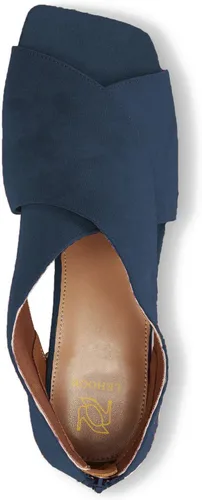 Miniatura 2 de LEHOOR Botines de tacón grueso para mujer, con puntera abierta, de gamuza, con corte lateral, puntera abierta, cuadrada, de 2 pulgadas, tacón medio