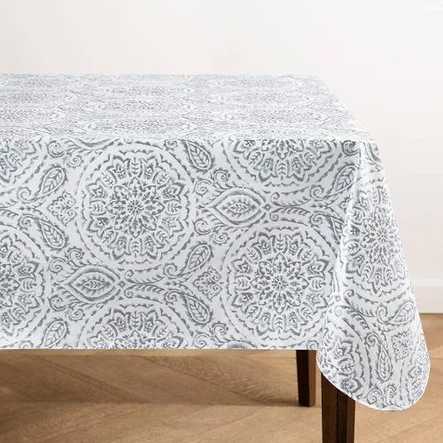 Miniatura 10 de Elrene Home Fashions Savannah - Mantel de vinilo bohemio con estampado de cachemira, resistente al agua y a las manchas con reverso de franela, 52 x