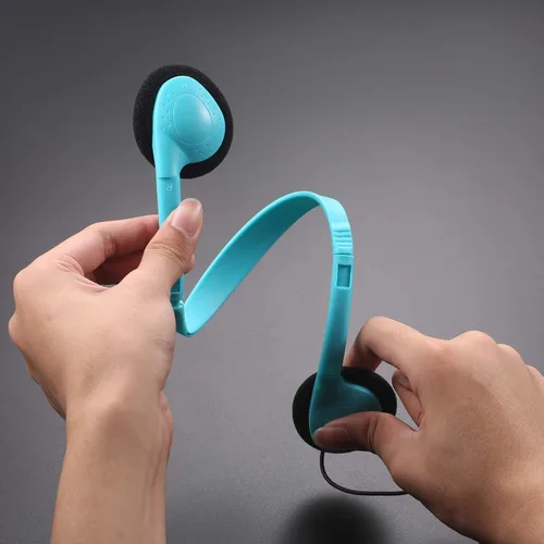 Miniatura 4 de CN-Outlet Auriculares para niños para el aula a granel multicolor, paquete de 5, auriculares al por mayor para niños, perfectos para escuelas