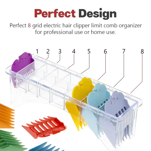 Soporte para cortapelos con base de 8 rejillas, protectores de peluquería profesionales para cortapelos universales (8 rejillas)