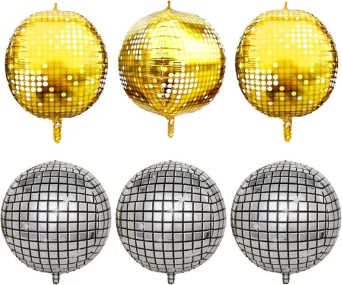 Miniatura 17 de FBQ Kit de arco de globos de discoteca 4D, globos de aluminio de disco de los años 70, 80, 90, fiesta de discoteca, aniversario, decoración