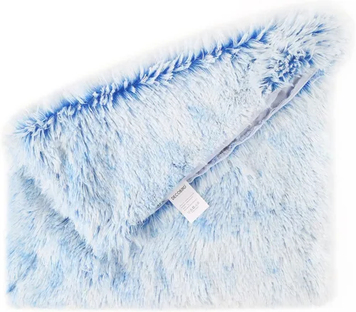 Miniatura 6 de DECOBIRD Funda de almohada de 18 x 18 pulgadas, extra suave, lumbar, peluda, de piel sintética, decoración del hogar, funda de cojín de doble cara