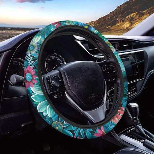 Miniatura 13 de Asian Dragon - Funda universal para volante de automóvil, accesorios interiores de automóvil, lavable, transpirable, funda para volante