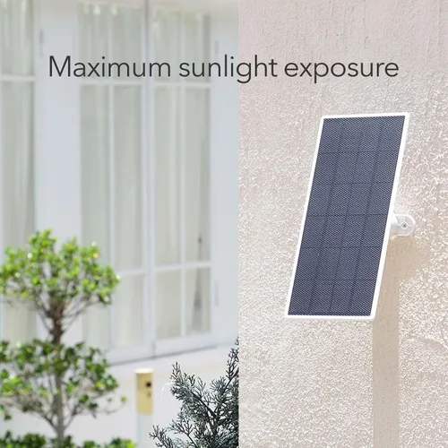 Miniatura 5 de Wasserstein Panel solar, cargador de panel solar para Google Nest Cam para exteriores o interiores, batería - 2.5 W de energía solar - Paneles
