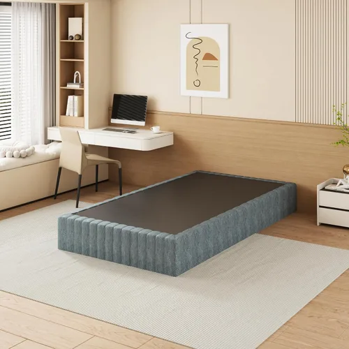 Miniatura 26 de NHODIR Base de cama de metal resistente de 5 pulgadas con resorte, sin ruido y sin herramientas, fácil montaje, base de soporte de colchón para cama